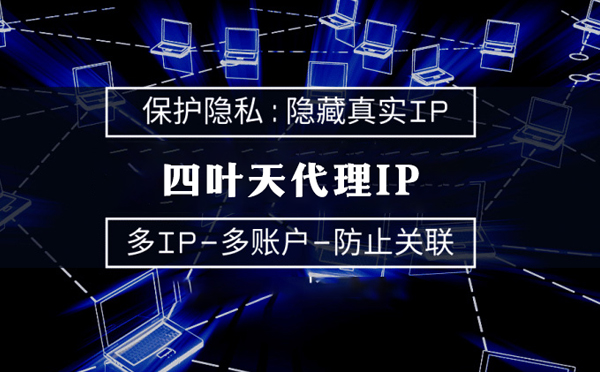 【赵县代理IP】代理服务器的类型有哪些？四叶天代理IP怎么样